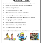 Helping Verbs Worksheet 1st Grade