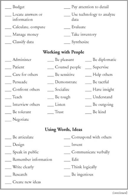 Identify Your Skills Identify Your Adaptive Skills And Personality 