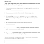 Intermolecular Forces Worksheet Answers Intermolecular Forces