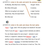 Kids 4 Listening Worksheet For Kids Leisure Activities Listening