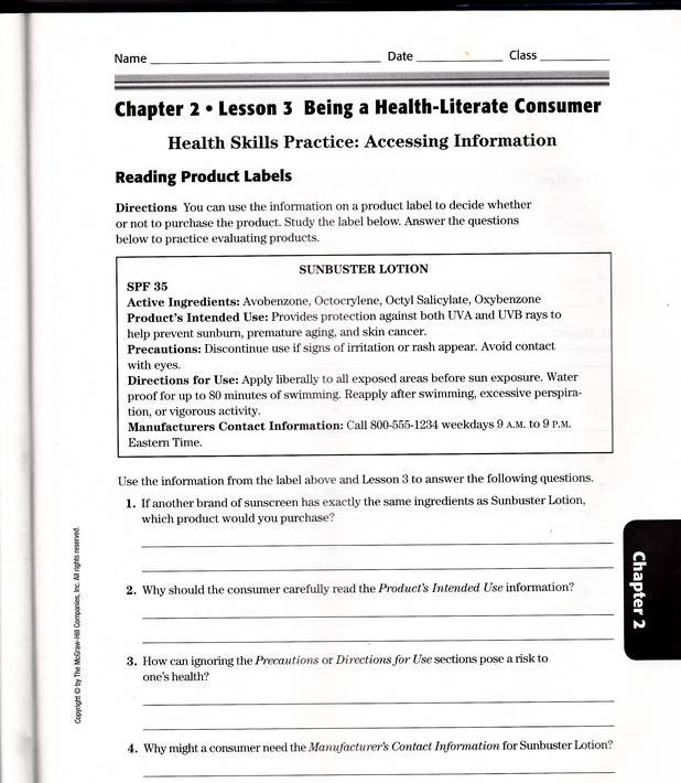 Lifetime Skills Worksheet Reteaching Chapter 1 SkillsWorksheets