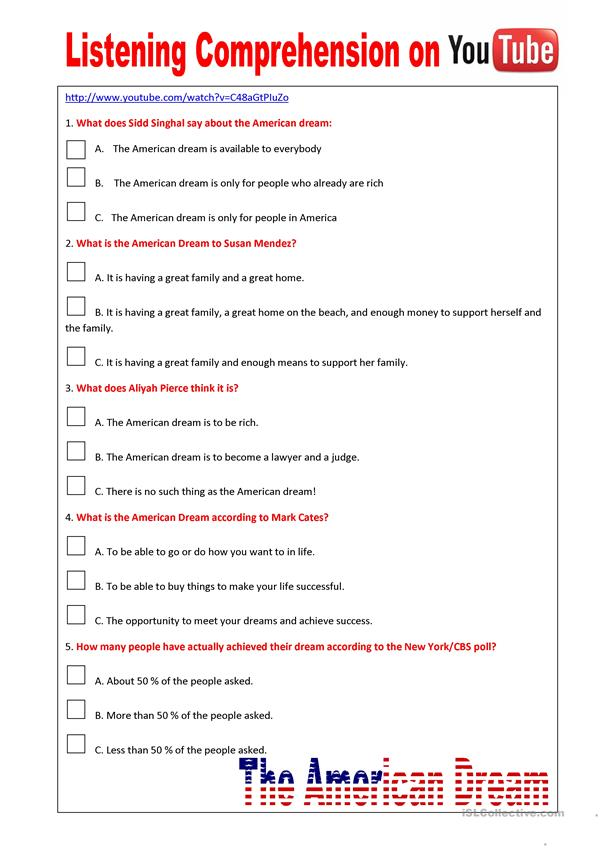Listening Comprehension Activities Pdf Thekidsworksheet