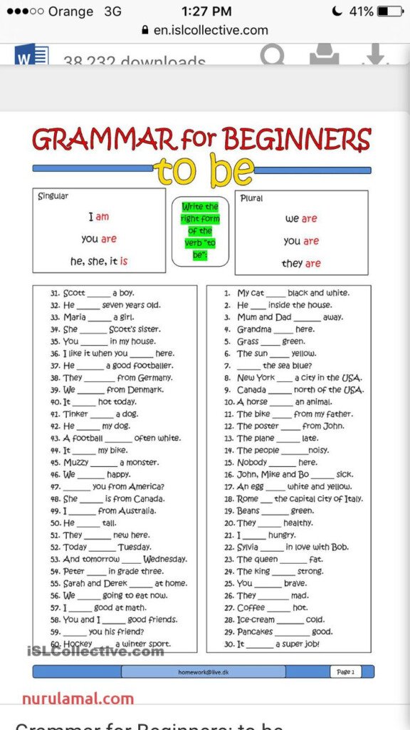 Printable Grammar Worksheets College Grammar Worksheets English 