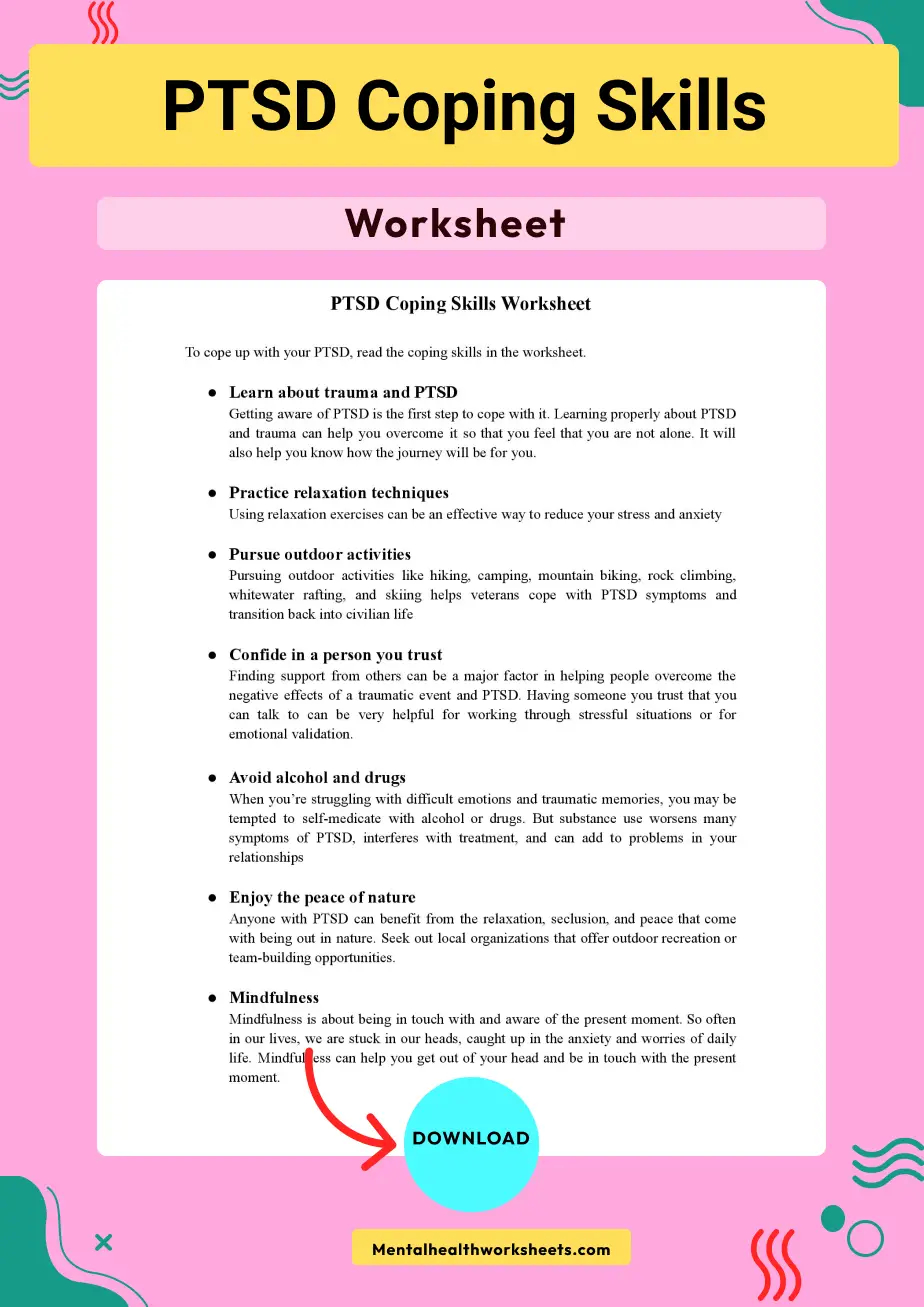 Ptsd Coping Skills Worksheets