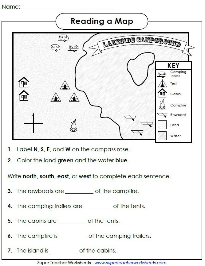 Reading A Map Worksheets 99Worksheets