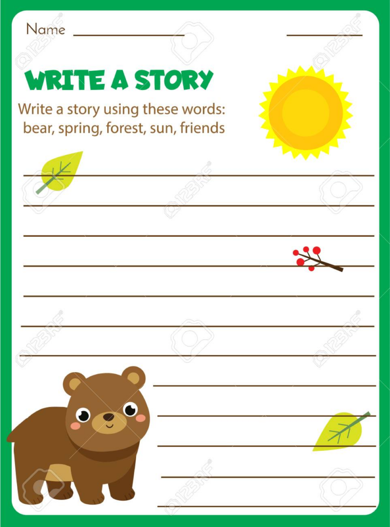 Story Starter Worksheets For Kids Triply