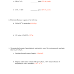 The Mole Concept Worksheet
