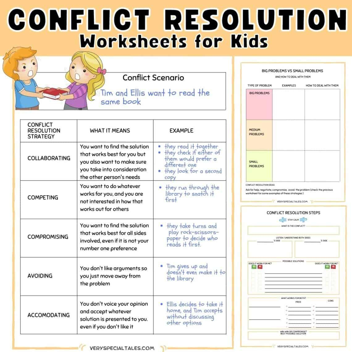 20 Fun Conflict Resolution Activities For Kids Printable PDF