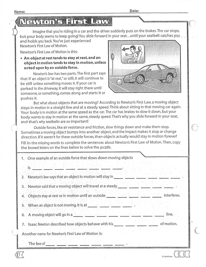 35 Newton 39 s Second Law Of Motion Worksheet Answers Support Worksheet