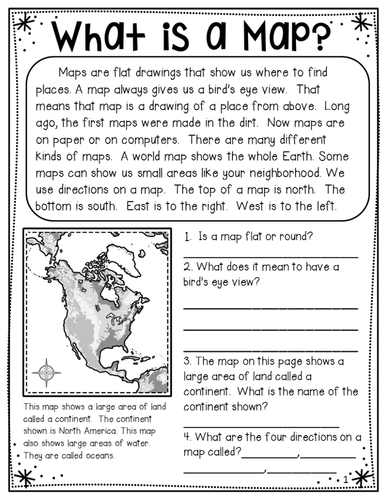 5th Grade Map Skills Worksheets Pdf