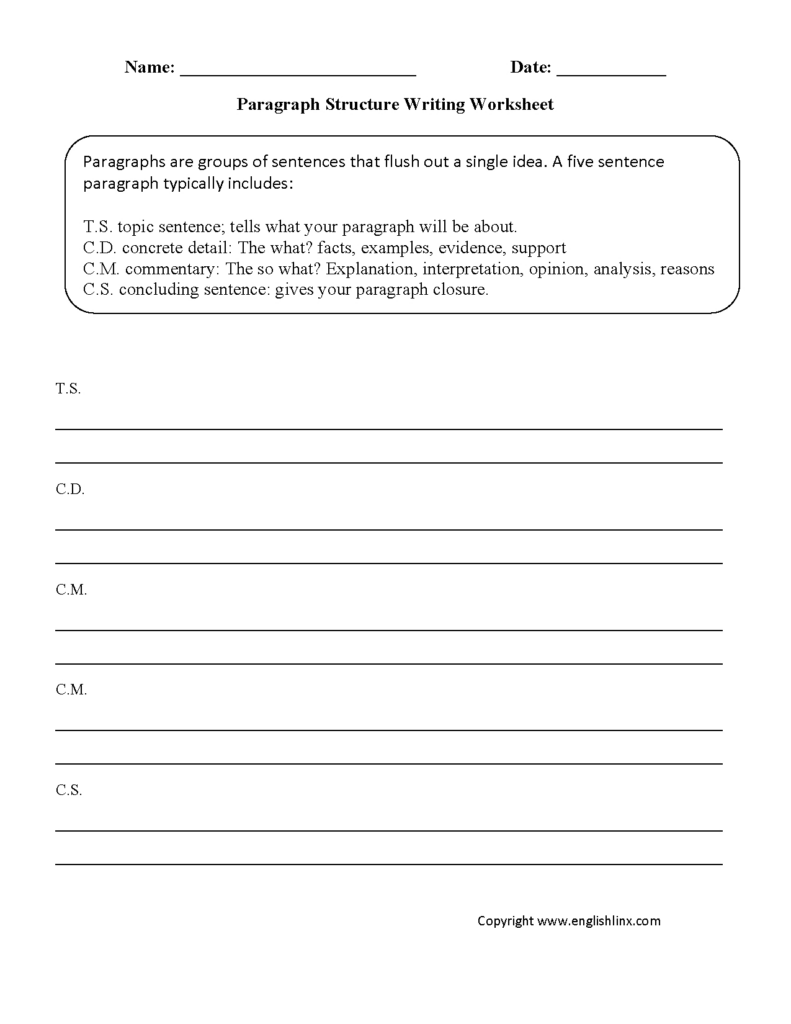 7Th Grade Writing Worksheets Printable Printable Worksheets
