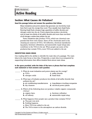 Active Reading Skills Worksheet Answer Key 2020 2023 Fill And Sign 