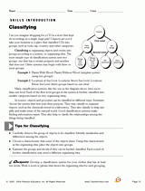 Classifying Process Skills Printable 6th 10th Grade TeacherVision
