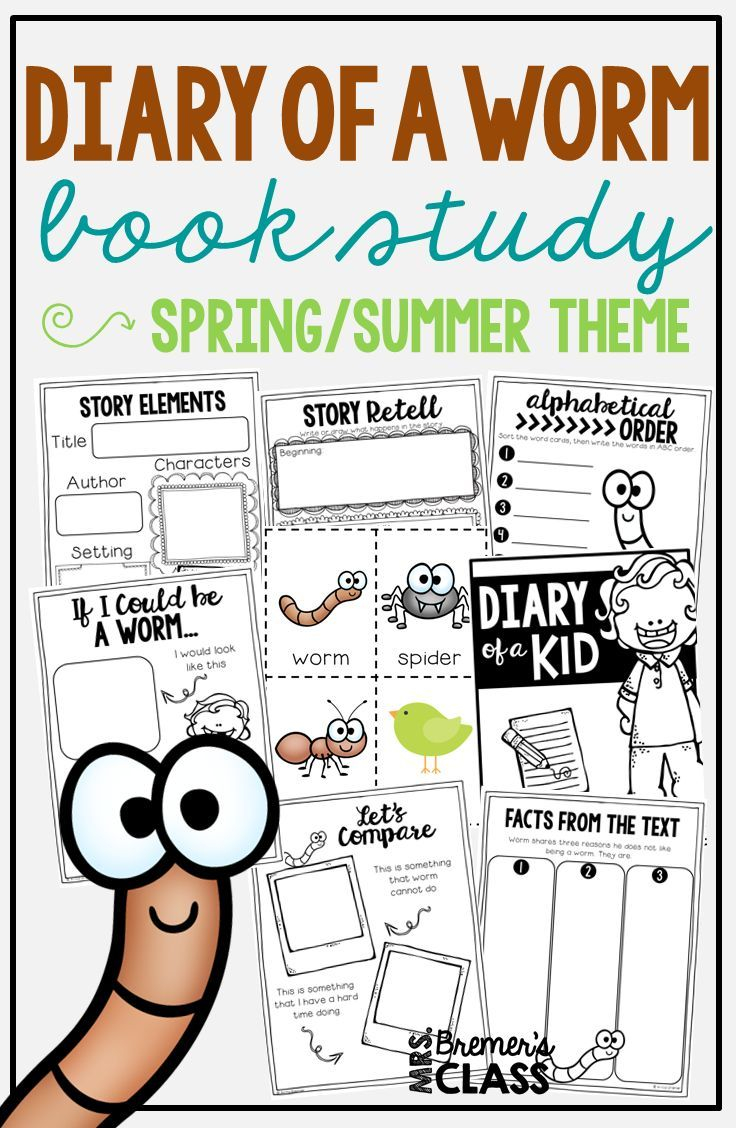 Diary Of A Worm Book Study Guided Reading Activities Writing A Book