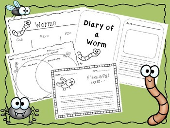 Diary Of A Worm Series Reading Response And Extension Activities Updated