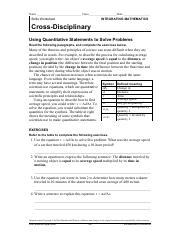 ENGLISH44 Cross Discip Wksht3 2 pdf Name Class Date Skills