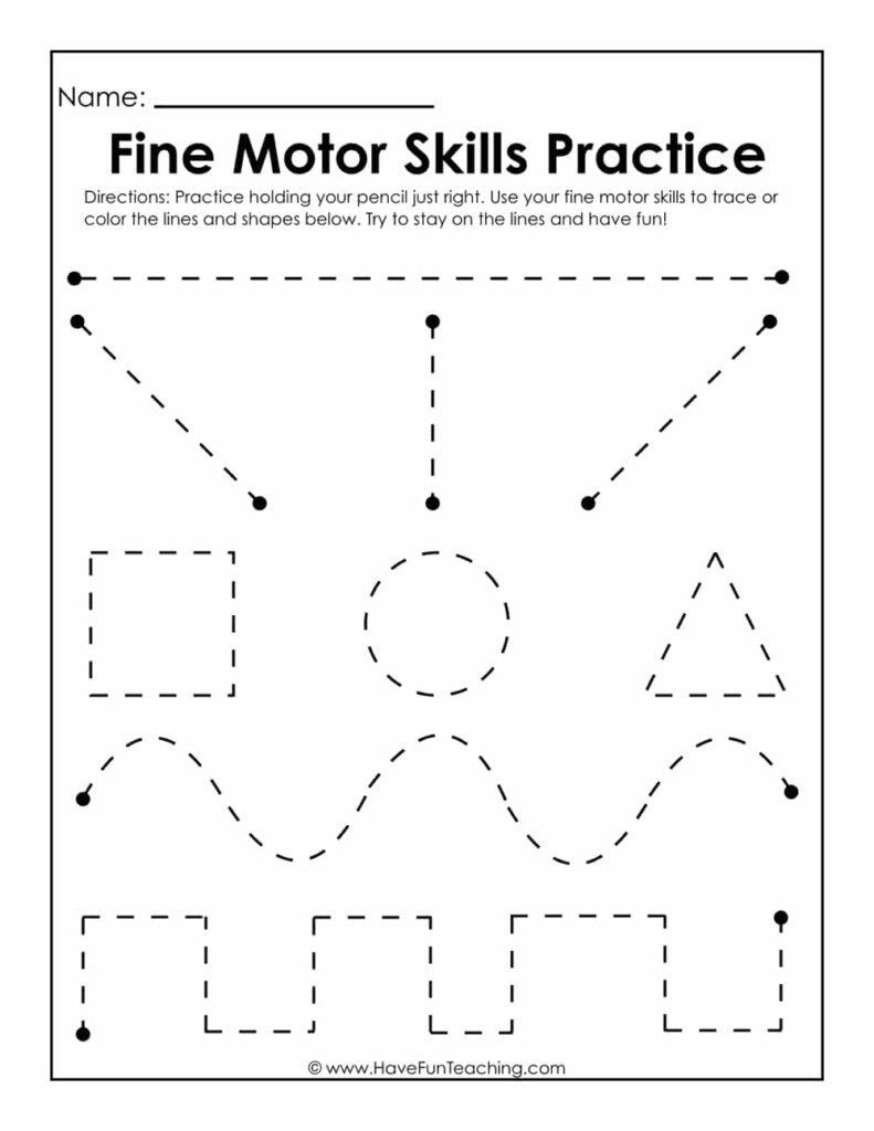 Fine Motor Skills Practice Worksheet Have Fun Teaching