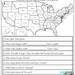 FREE US Map Elementary Worksheet Social Studies Worksheets 3rd Grade