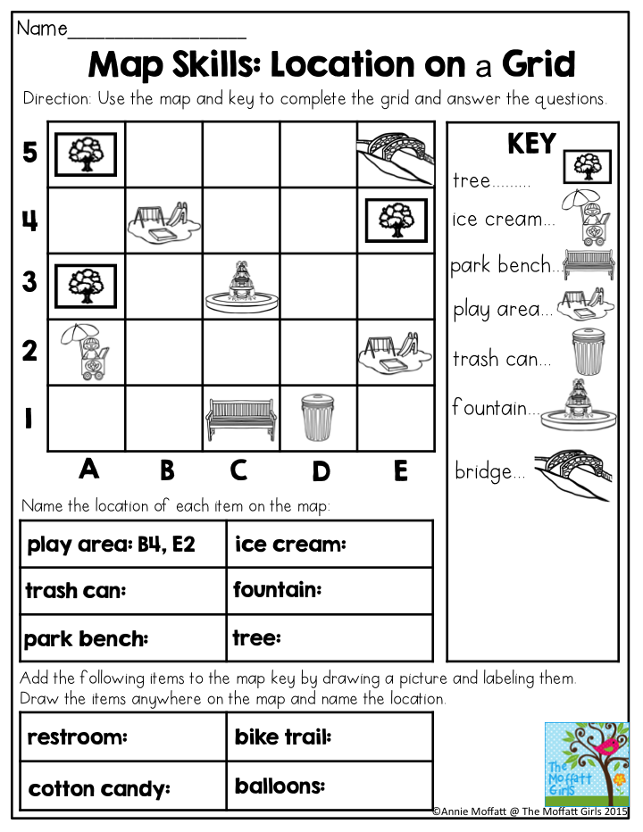 Map Skills Worksheets Answer Key