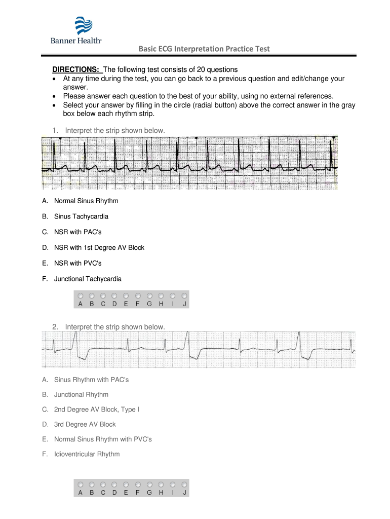 Printable Ekg Test And Answers