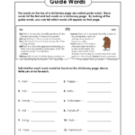 Using The Dictionary Guide Words Worksheets 99Worksheets